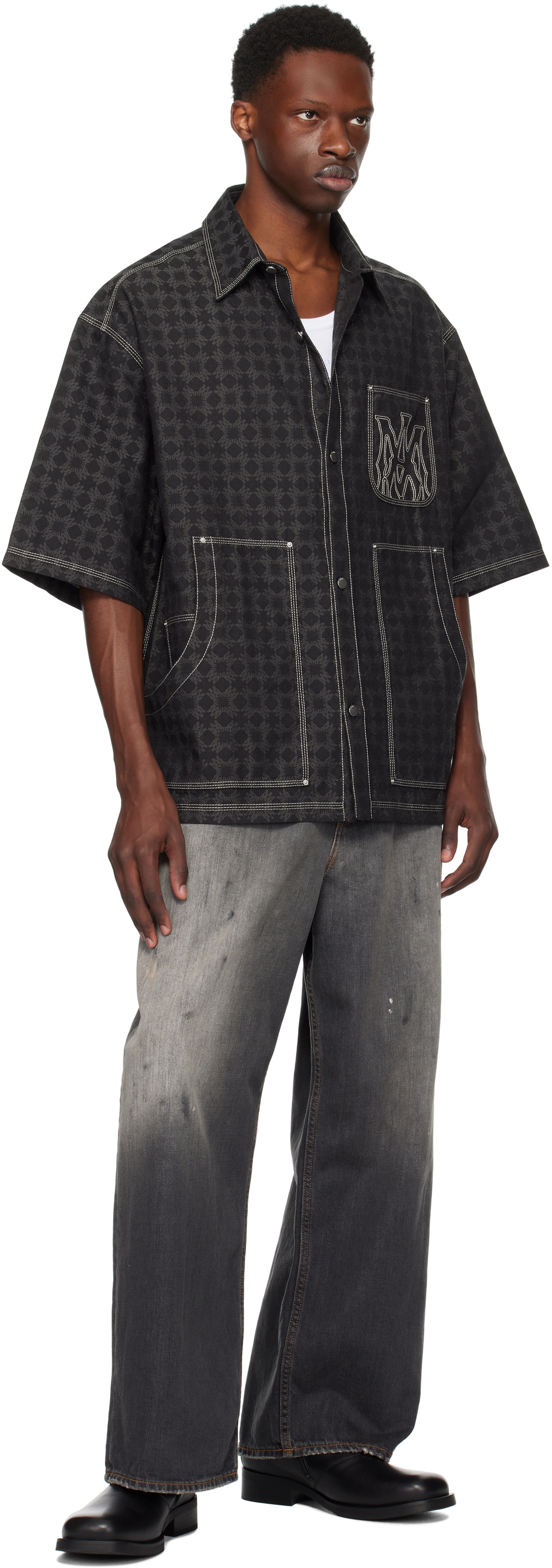 AMIRI Black 'MA' Quad Work Shirt Amiri