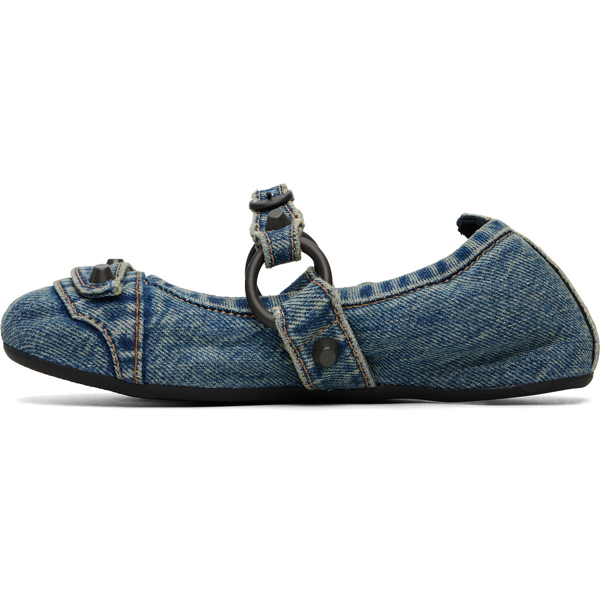 Balenciaga Blue City Ballerina Flats
