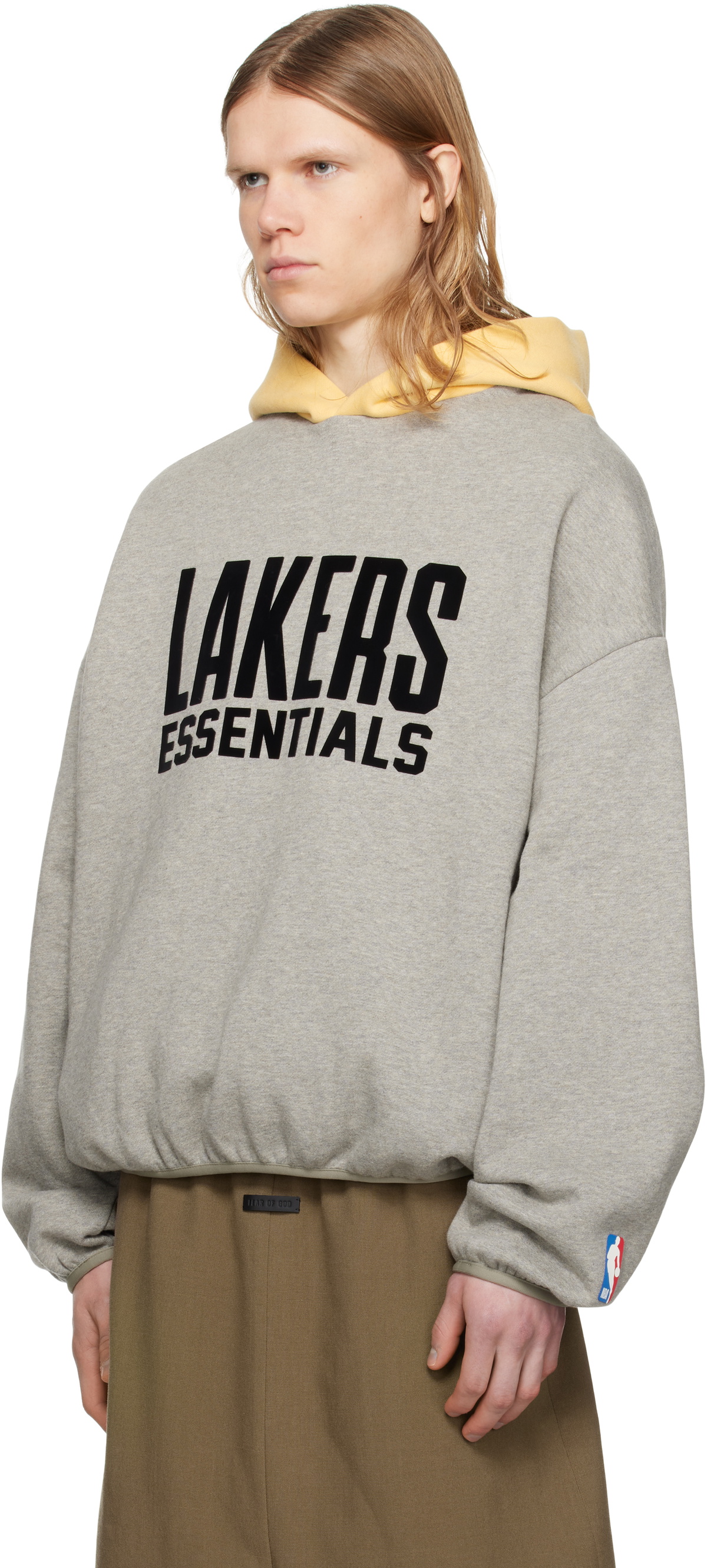 Fear of God ESSENTIALS Gray & Yellow NBA Lakers Pull Over