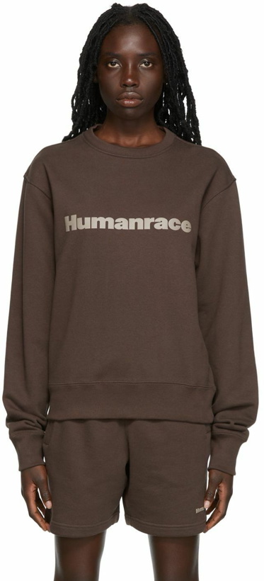 Photo: adidas x Humanrace by Pharrell Williams Brown Humanrace Basics Sweatshirt