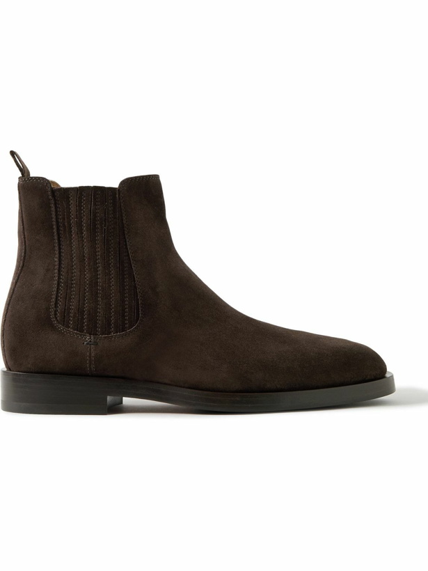 Photo: Brunello Cucinelli - Suede Chelsea Boots - Brown