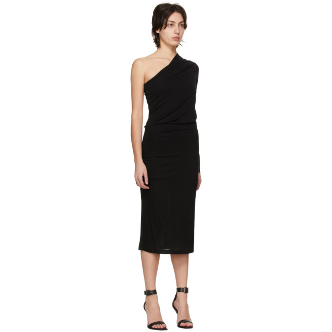 Helmut Lang Black One-Sleeve Dress Helmut Lang