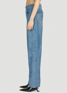 Bottega Veneta - Printed Leather Pants in Blue