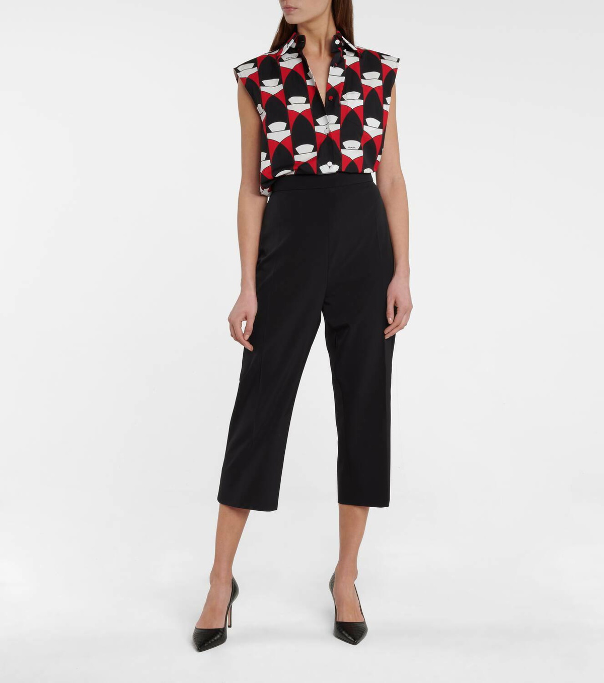 Prada High-rise cropped pants