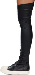 Rick Owens Black Temple High Stocking Sneaks Sneakers