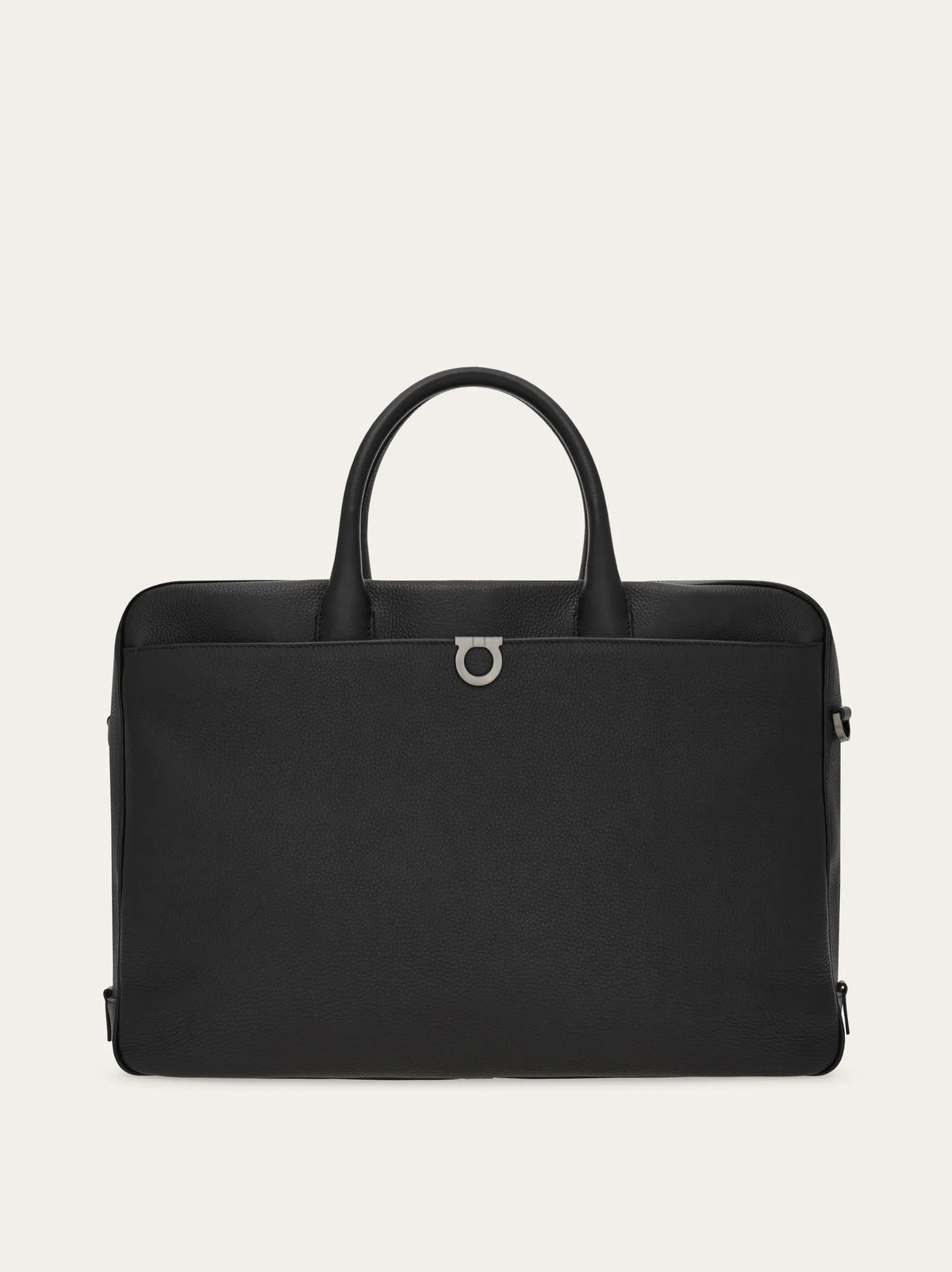 Ferragamo Mens Gancini briefcase in Black