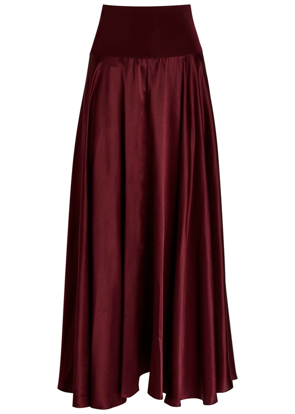 Photo: Esse Studios Illi Silk Maxi Skirt Burgundy
