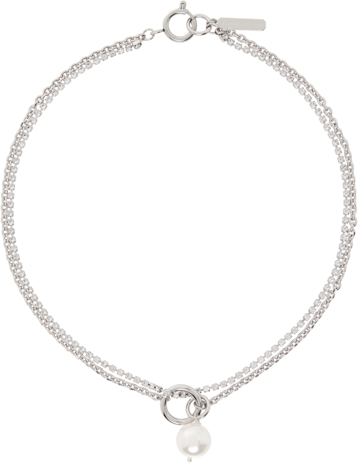 Justine Clenquet Silver Laura Necklace Justine Clenquet