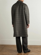 The Row - Palo Prince of Wales Checked Virgin Wool and Silk-Blend Coat - Black