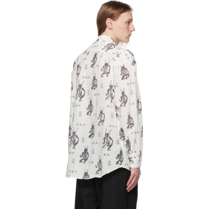 Sasquatchfabrix. White Mayoke Wa-Neck Shirt Sasquatchfabrix