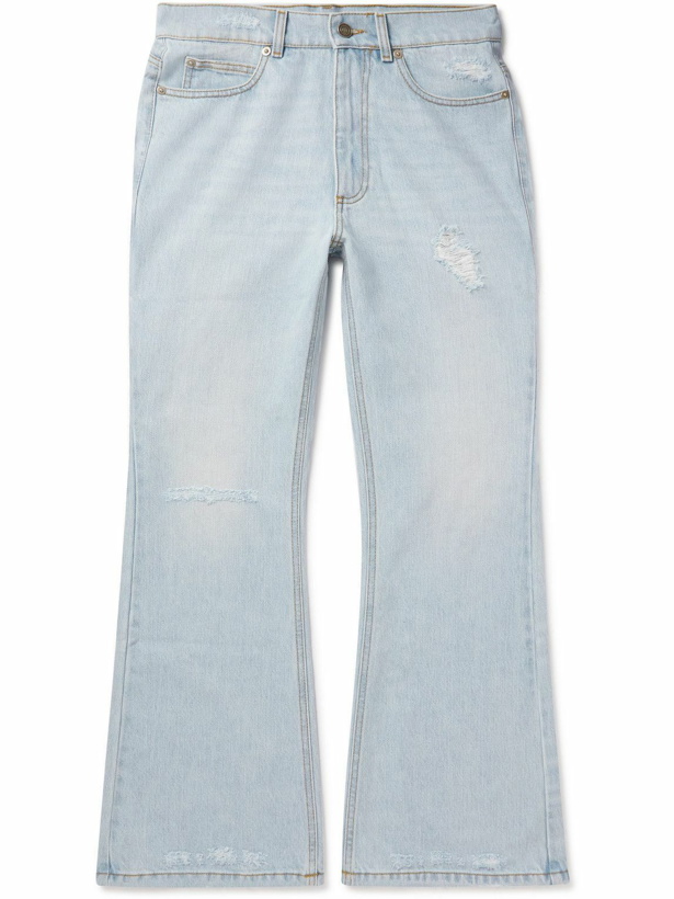 Photo: ERL - Flared Distressed Jeans - Blue
