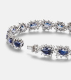 Suzanne Kalan 18kt white gold tennis bracelet with sapphires and diamonds