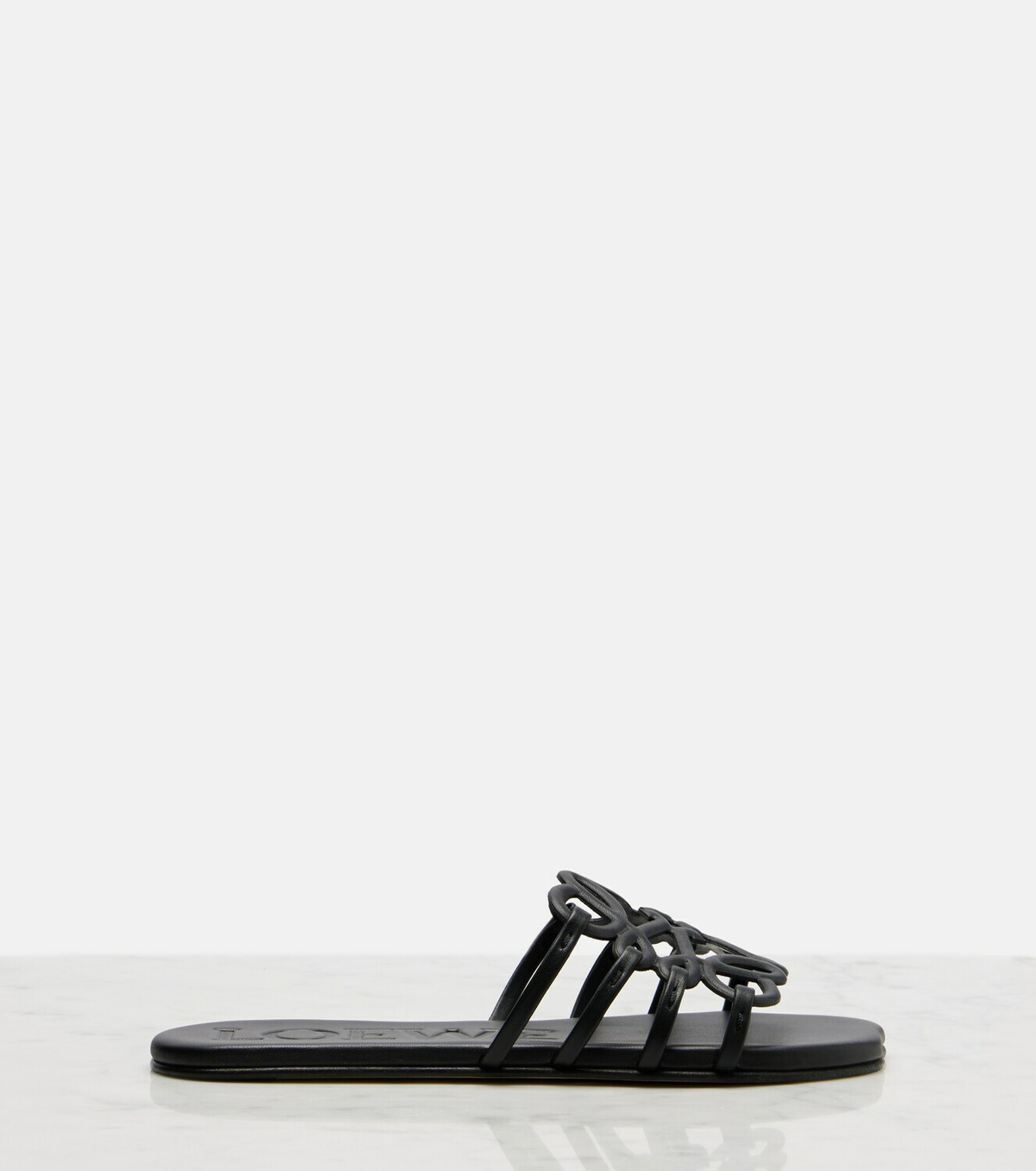 Loewe Anagram leather slides