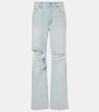 Re/Done Loose Long distressed straight jeans