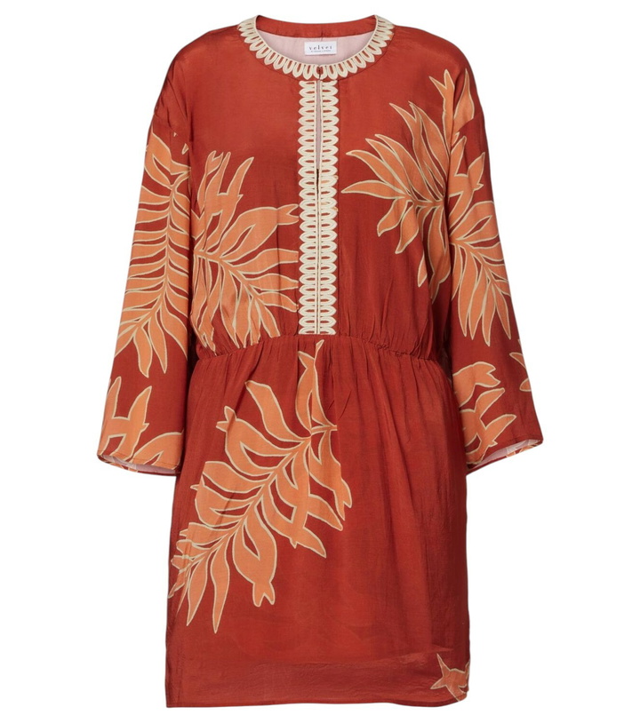 Photo: Velvet Phoebe embroidered printed minidress