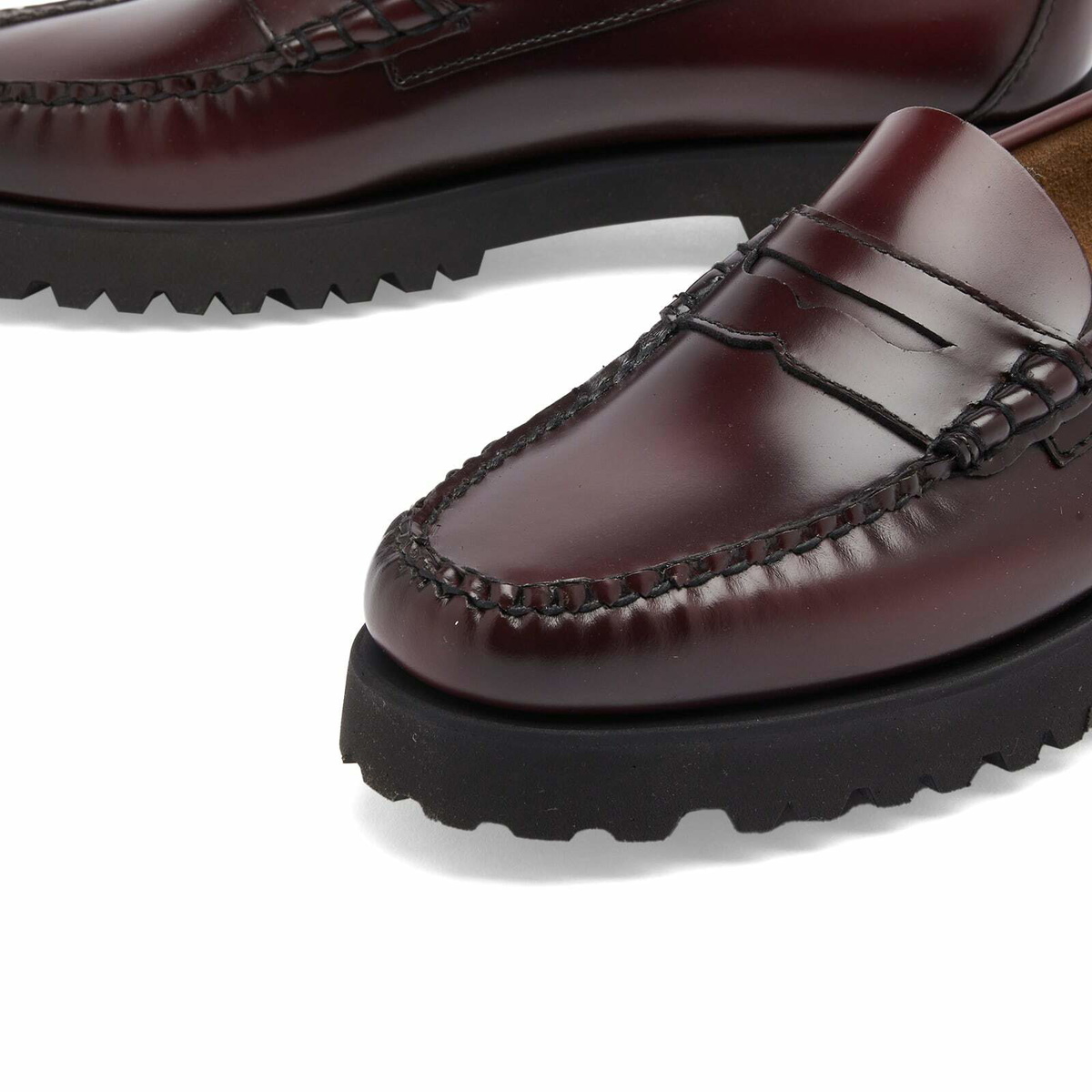 Bass Weejuns Women's 90s Penny Chunky Loafer in Wine Leather