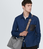 Loewe Leather-trimmed jacquard bag strap