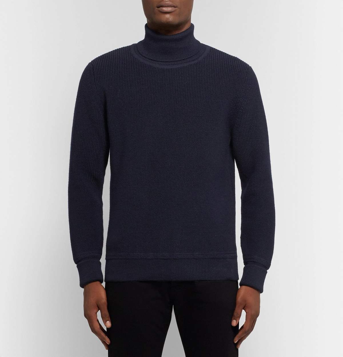 Virgin-wool rollneck