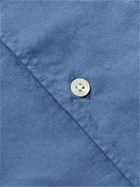 Hartford - Pat Grandad-Collar Cotton Shirt - Blue