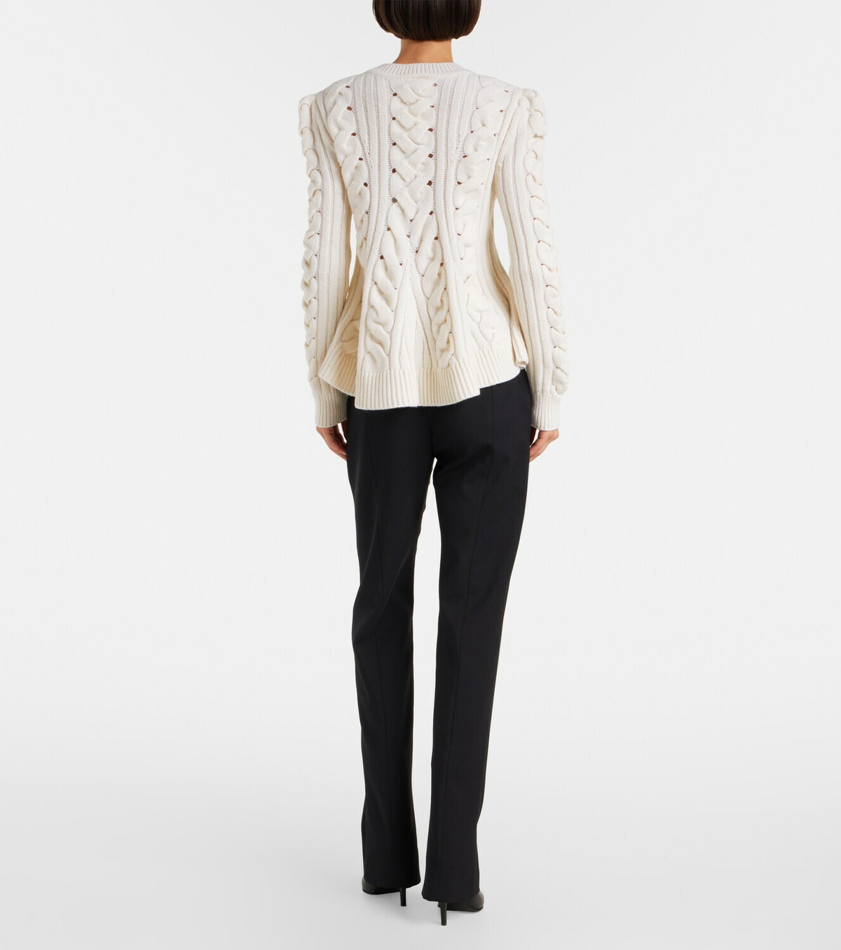 McQueen Cable-knit wool and cashmere sweater