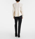 McQueen Cable-knit wool and cashmere sweater