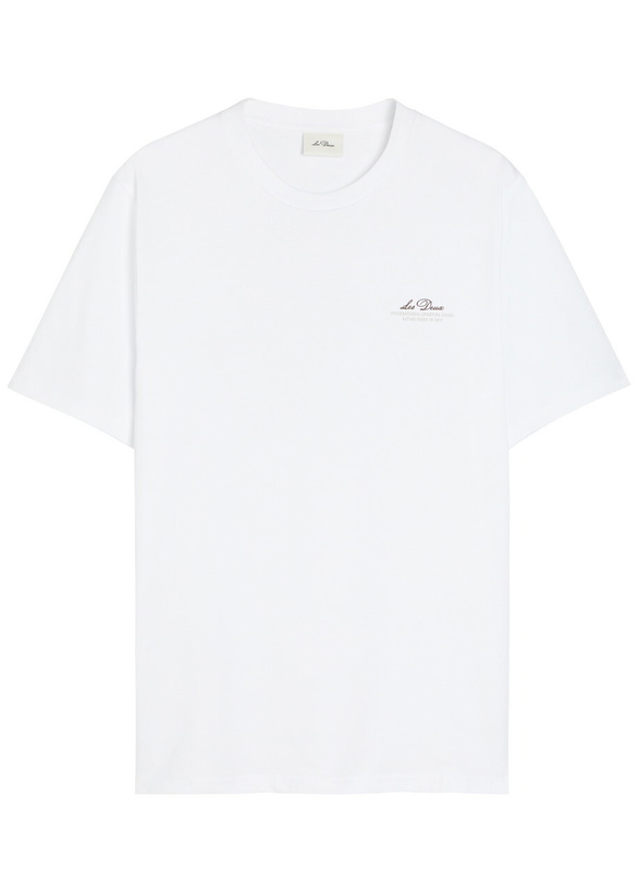 Photo: Les Deux Ben Globe Logo-print Cotton T-shirt White