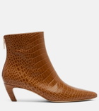 Gabriela Hearst Clayton croc-effect leather ankle boots