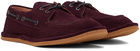 Dries Van Noten Burgundy Pantoufles Boat Shoes