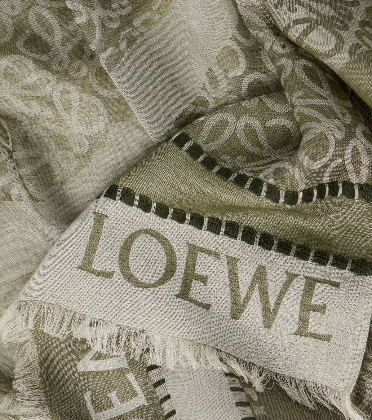Loewe Anagram cotton jacquard scarf