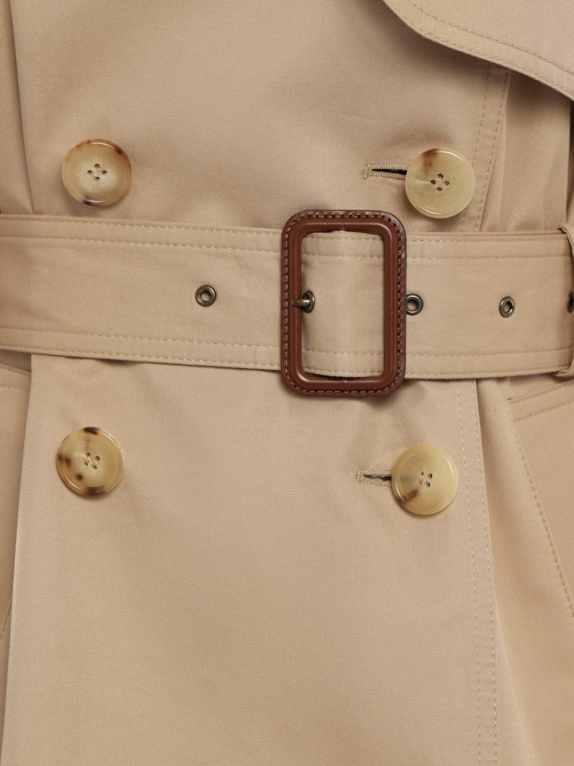 CHLOÉ Cotton Gabardine Short Trench Coat