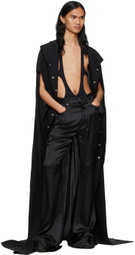 Rick Owens Black Recycled Nylon One-Piece Swimsuit