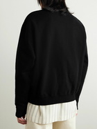 Jil Sander - Logo-Print Cotton-Jersey Sweatshirt - Black