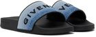 Givenchy Blue Slide Flat Pool Slides