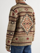 RRL - Wool-Blend Jacquard Cardigan - Brown