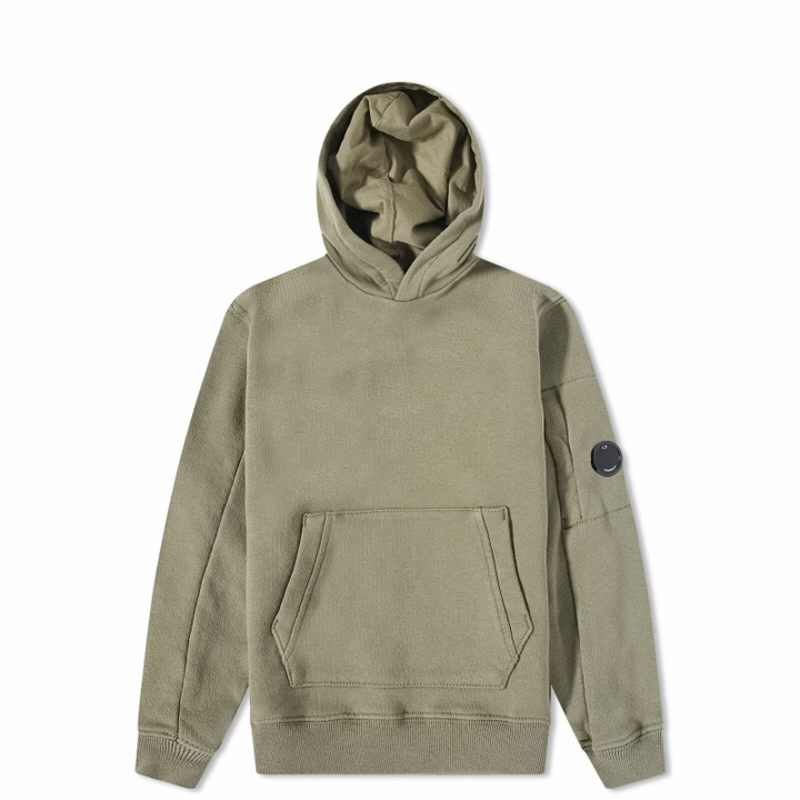 Photo: C.P. Company Undersixteen Women's Arm Lens Popover Hoody in Bronze Green