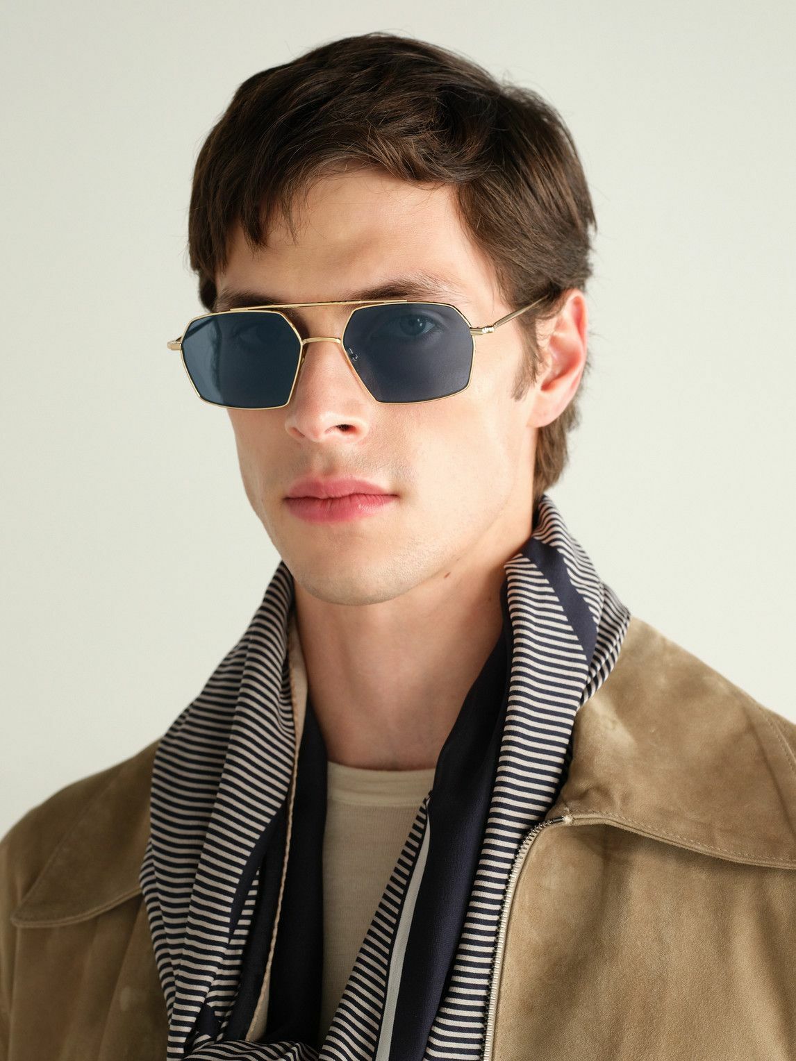 AHLEM - Haussmann Aviator-Style Gold-Tone Sunglasses