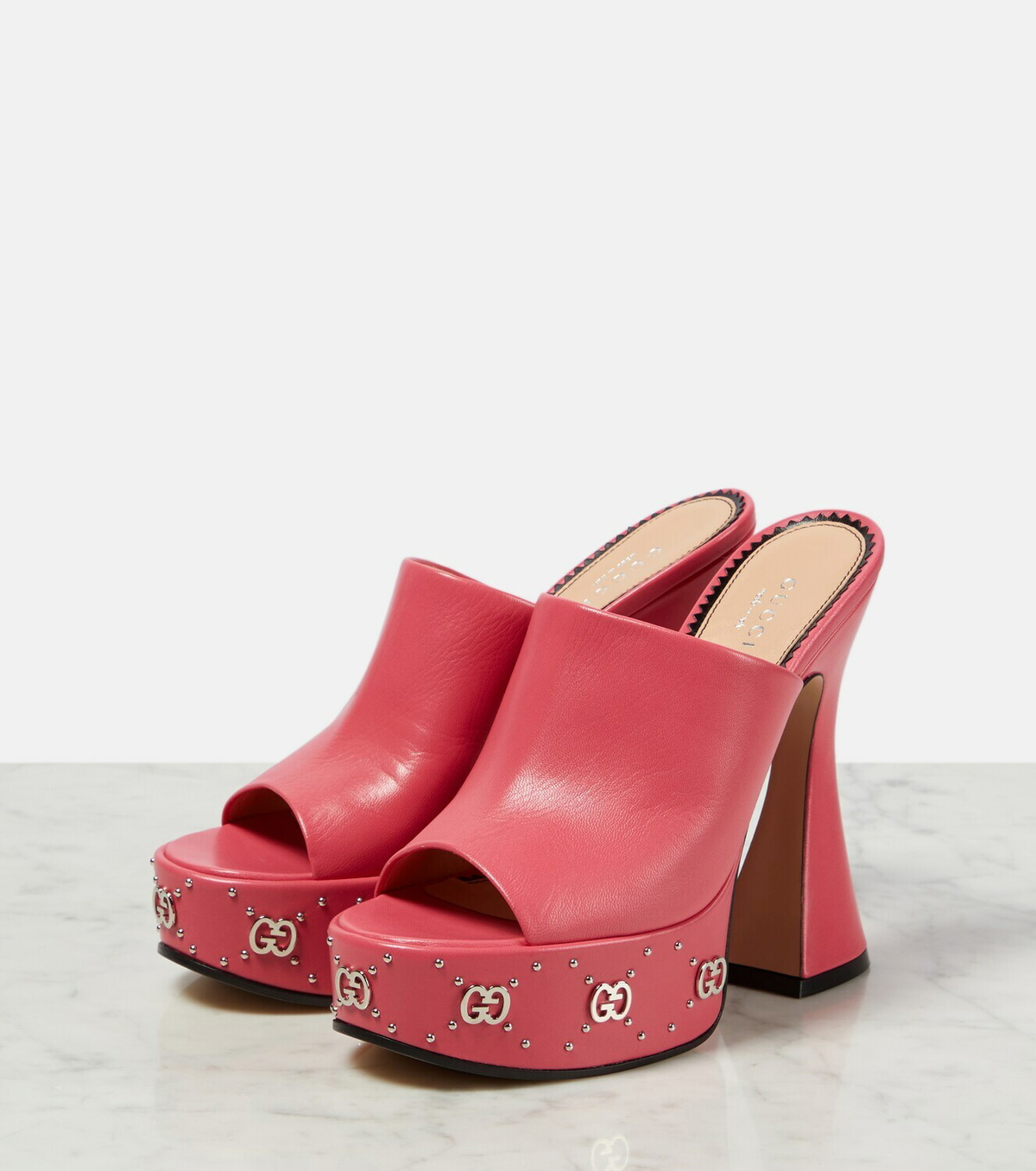 Gucci GG leather platform sandals Gucci