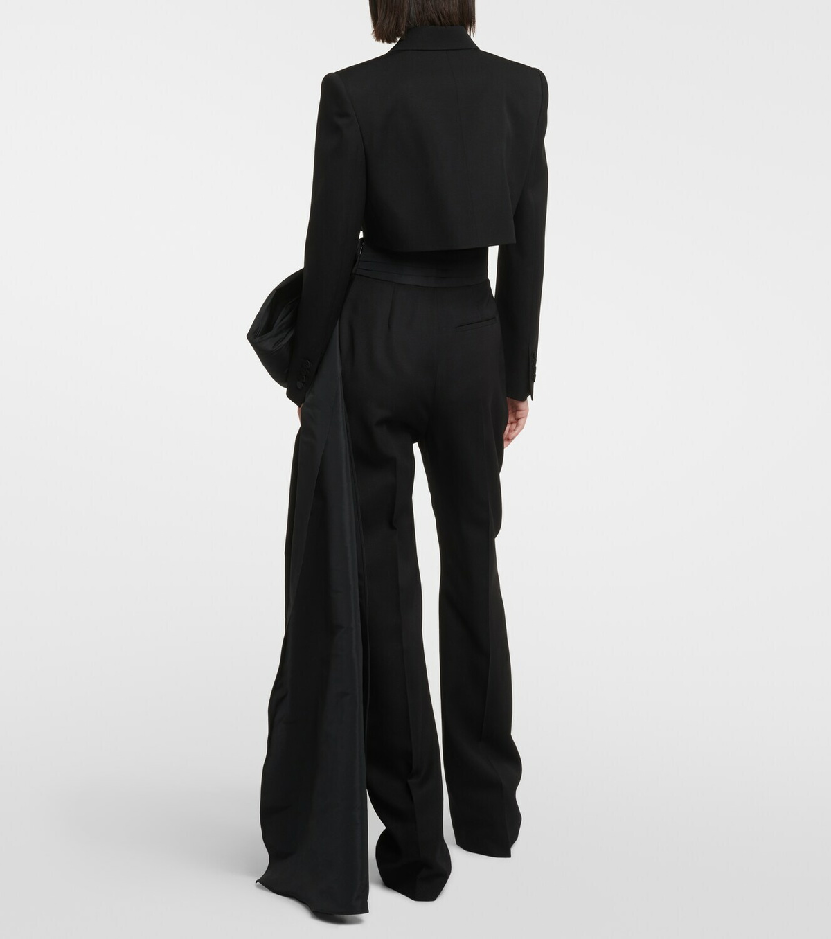 アウターその他 ALEXANDER MCQUEEN Cropped nail Black  668451Q5AK8 Alexander McQueen Cropped wool tuxedo jacket Alexander McQueen