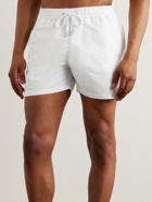 Frescobol Carioca - Straight-Leg Mid-Length Swim Shorts - White