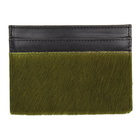 Dries Van Noten Green Pony Hair Card Holder