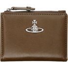 Vivienne Westwood Brown Slim Flap Card Holder