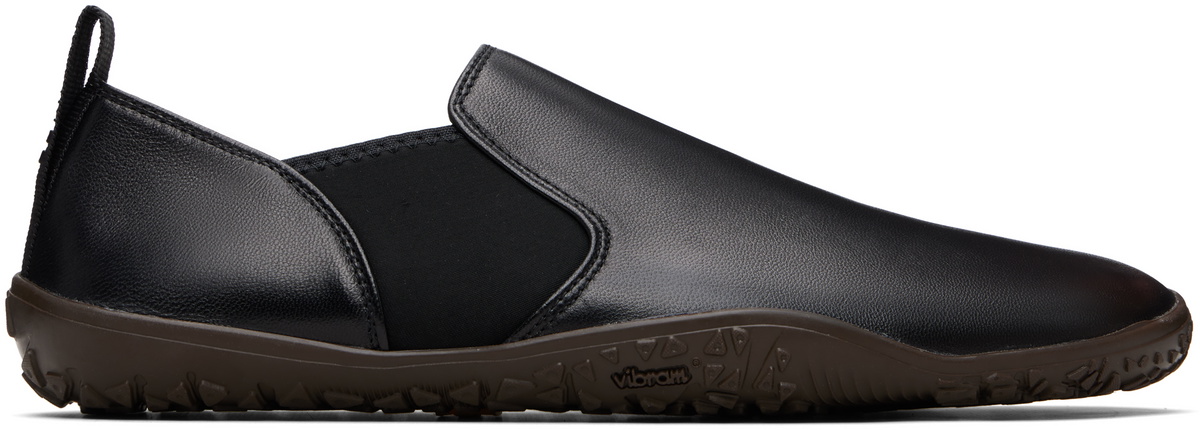 LEMAIRE Black Vibram Glove Slip On Leather Sneakers