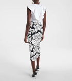 Alexander McQueen Damask jacquard pencil skirt