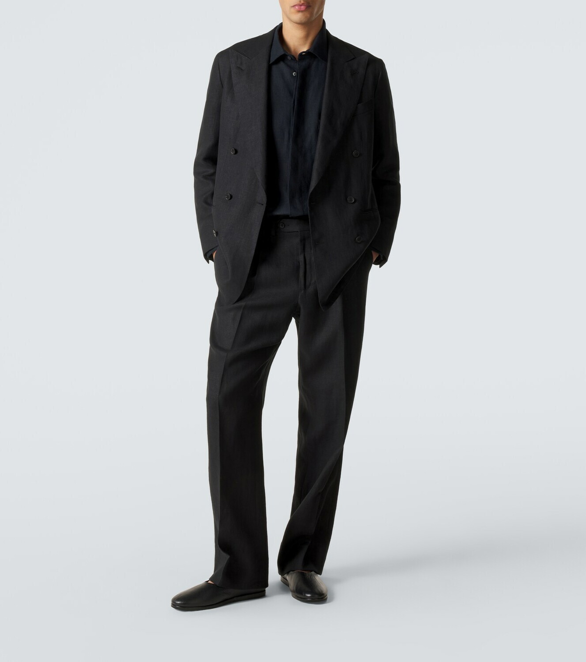 Saman Amel Double-breasted linen suit