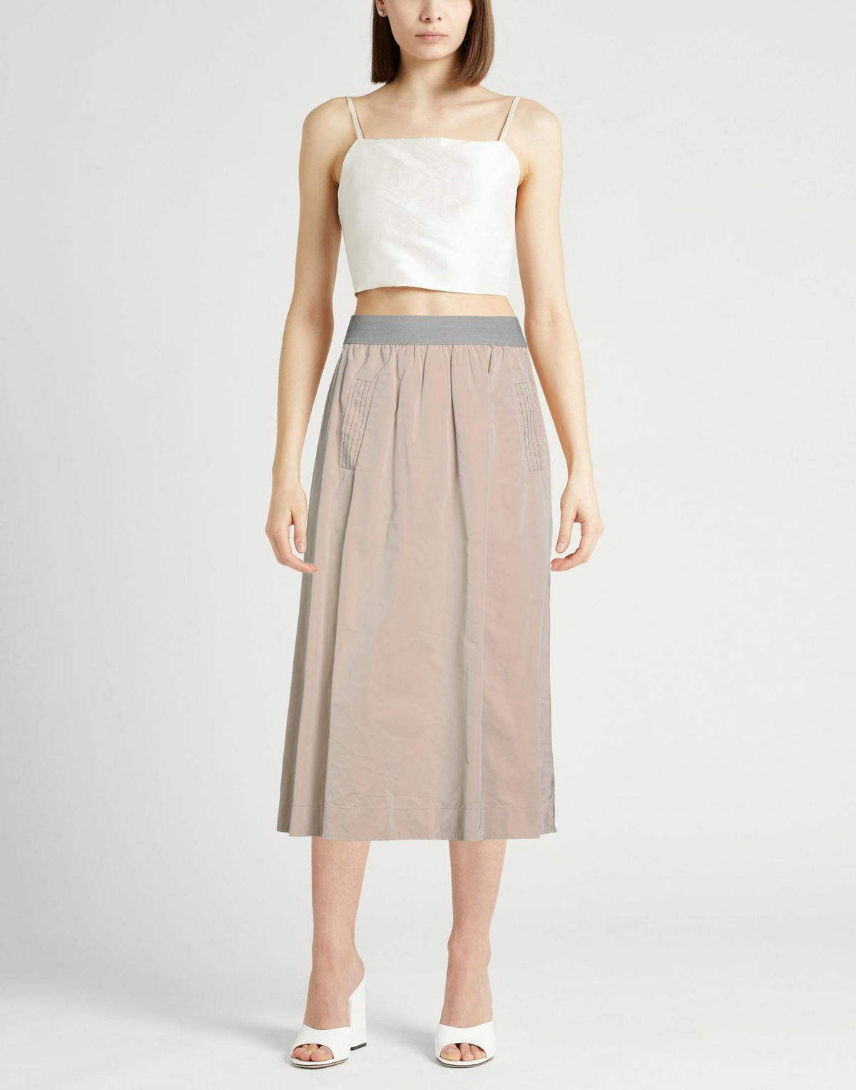 Peserico Womens Midi skirt in Beige