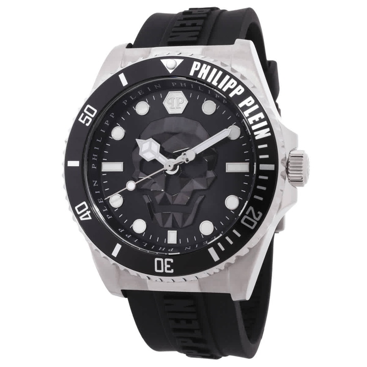 Photo: Philipp Plein The Skull Diver Quartz Black Dial Mens Watch PWOAA0122