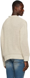 Y/Project Beige Double Collar Laced Sweater