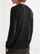 NN07 - Clive Waffle-Knit Cotton and Modal-Blend T-Shirt - Black