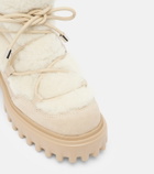 Hogan Hogan H700 shearling-trimmed suede ankle boots