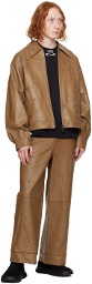 ADER error Tan Nord Leather Jacket